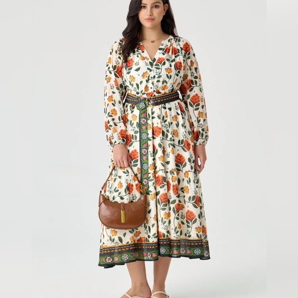 NWOT Boho Floral Dress From Ritera Size XL - Picture 5 of 9